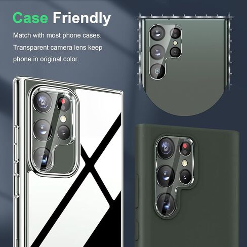 [3+3 Pack] for Samsung Galaxy S24 Ultra Screen Protector, 9H Tempered Glass, Ultrasonic Fingerprint Compatible, HD Clear Case Friendly for Samsung S24 Ultra Glass Screen Protector 5G in Saudi Arabia