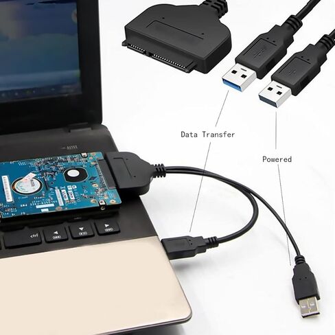 كابل SATA إلى USB، محول USB 3.0 إلى SATA III HDD مع توصيل طاقة USB لنقل قراءة البيانات HDD 2.5 بوصة 3.5 بوصة in Kuwait