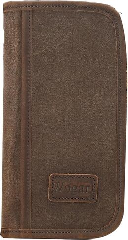 Wogarl Canvas Portfolio Organizer for Men Women, Leather Padfolio Business Resume Legal Pad Portfolio in Saudi Arabia