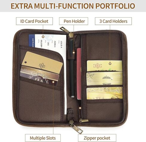 Wogarl Canvas Portfolio Organizer for Men Women, Leather Padfolio Business Resume Legal Pad Portfolio in Saudi Arabia