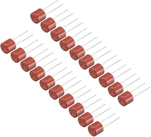 uxcell® 20Pcs DIP Mounted Miniature Cylinder Slow Blow Micro Fuse T5A 5A 250V Red in Saudi Arabia