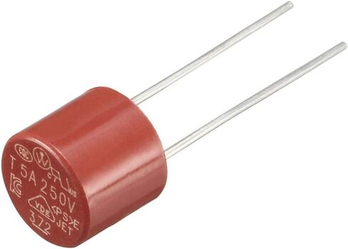 uxcell® 20Pcs DIP Mounted Miniature Cylinder Slow Blow Micro Fuse T5A 5A 250V Red in Saudi Arabia