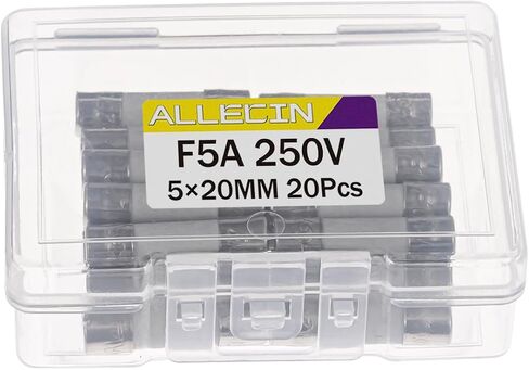 1A 250V 5x20MM Fast Blow Ceramic Fuses 1 Amp 250 Volt 0.2 x 0.78 Inch Fast-Acting Tube Fuse F1AL250V (Pack of 20Pcs) in Saudi Arabia