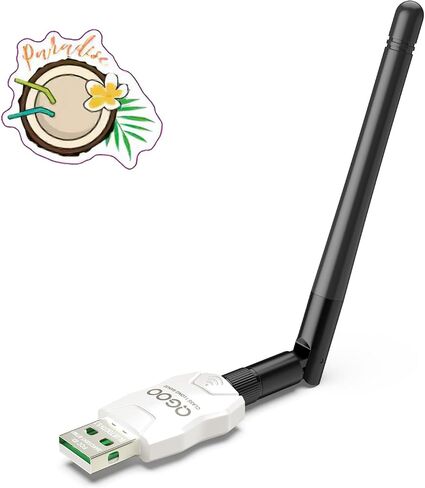 Class 1 Long Range Bluetooth Adapter for PC, QGOO USB Bluetooth Adapter for PC 5.3+EDR, Bluetooth Dongle Bluetooth Receiver Support Windows10/8.1/8/7（white-081） in Saudi Arabia