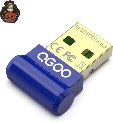 USB Bluetooth Adapter for PC - QGOO Bluetooth Dongle 5.3 EDR, Wireless Bluetooth Receiver for Desktop Computer Laptop Bluetooth Windows 8.1/10/11（blue-096） in Saudi Arabia