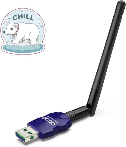 محول بلوتوث طويل المدى من الفئة 1 للكمبيوتر الشخصي، محول بلوتوث USB QGOO للكمبيوتر الشخصي 5.3+EDR، جهاز استقبال بلوتوث دونجل يدعم Windows10/8.1/8/7 (أزرق-074) in Saudi Arabia