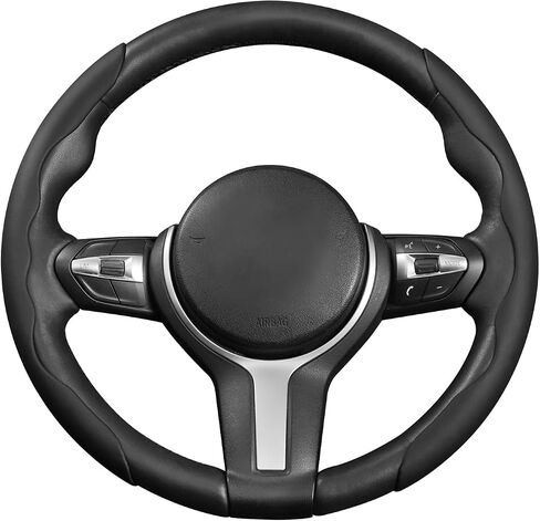 MEWANT 2pcs Car Carbon Fiber Segmented Steering Wheel Cover for Men/Women，Anti-Slip Comfortable Steering Wheel Protector Universal 99% Car Wheel Cover Protector, Car Interior Accessories in Kuwait