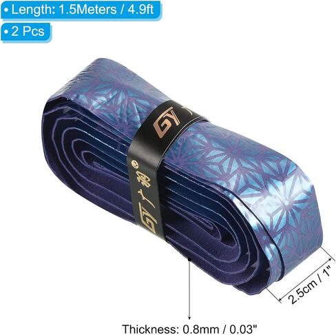 PATIKIL Racket Overgrip with Damping Ridges, PU Grip Tape Non-Slip Absorbent for Tennis Badminton Fishing Rod in Saudi Arabia
