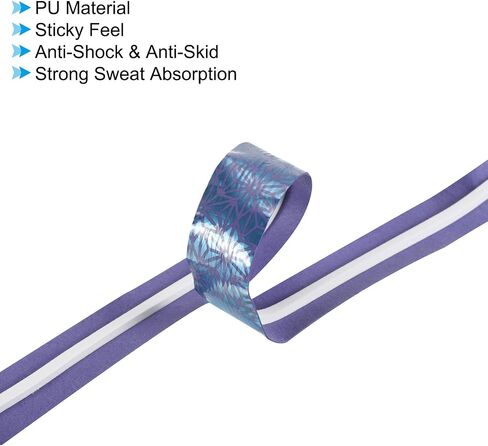 PATIKIL Racket Overgrip with Damping Ridges, PU Grip Tape Non-Slip Absorbent for Tennis Badminton Fishing Rod in Saudi Arabia
