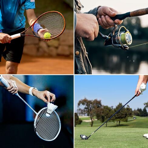 PATIKIL Racket Overgrip with Damping Ridges, PU Grip Tape Non-Slip Absorbent for Tennis Badminton Fishing Rod in Saudi Arabia