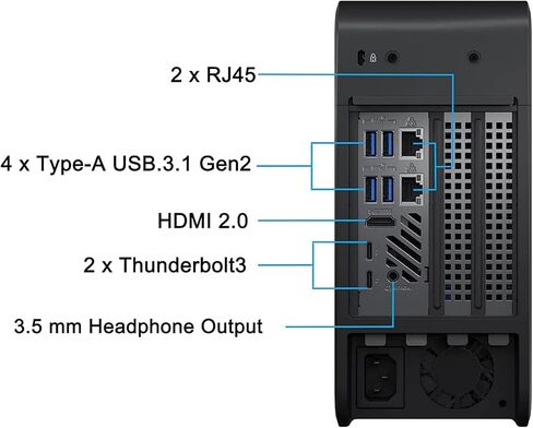 Intel NUC Pro Kit Mini Desktop, Windows 11 Pro, Core i7-9850H Processor Upto 4.6GHz, WiFi 6, Bluetooth 5, USB TypeA&C, Thunderbolt 3, HDMI, SD Card Reader… (64GB RAM | 2TB SSD) in Saudi Arabia