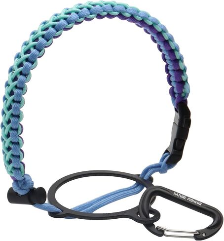 NATURE PIONEOR Paracord Handle for Wide Mouth - Safety Ring, and Carabiner - Fits 14oz to 64oz Stainless Steel Water Bottles(Blue&Purple)… in Kuwait