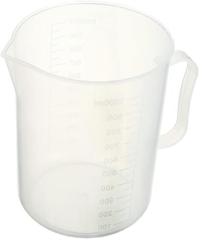 Bettomshin 1Pcs 1000ml Metric Plastic Graduated Beaker, Lab Beakers Multipurpose Mixing Cups Measuring Cup Transparent for Lab Kitchen Liquids in Saudi Arabia