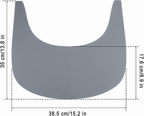 2 Pieces High Chair Placemat Silicone, Clean and Hygienic, Suitable for Tripp Trapp High Chair Tray (Grey/Green) in Saudi Arabia