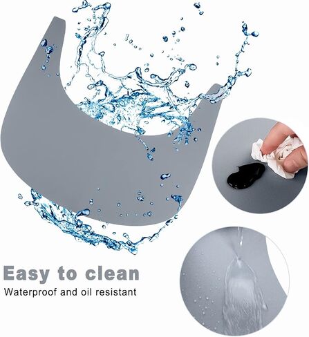 2 Pieces High Chair Placemat Silicone, Clean and Hygienic, Suitable for Tripp Trapp High Chair Tray (Grey/Green) in Saudi Arabia
