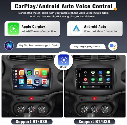 UNITOPSCI 2G+64G Android 13 ستيريو سيارة لسيارة Jeep Renegade 2015-2020 راديو لاسلكي Apple CarPlay Android Auto Mirror Link 9 بوصة بلوتوث HD شاشة لمس GPS FM WiFi USB SWC + ميكروفون كاميرا احتياطية in Saudi Arabia