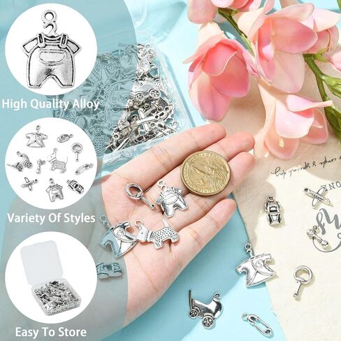 DanLingJewelry 100Pcs 10 Styles Tibetan Bowknot Charms Antique Silver Bow Tie Charms for DIY Necklace Bracelet Jewelry Making in Saudi Arabia