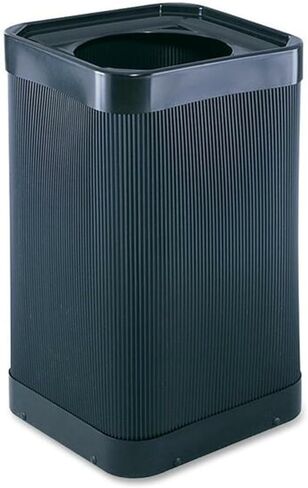 Safco At-Your-Disposal 38-Gallon Impact & Water Resistant Trash Can, Black Modern Waste Collection for Offices, Break Rooms & More in Saudi Arabia