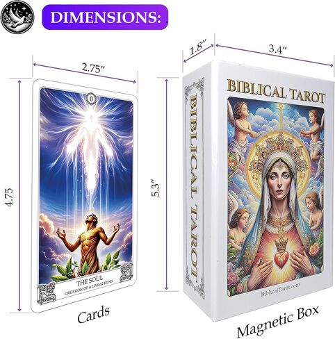 The Deck: A 78-Card Deck & Guidebook. Unique, Based on The Wisdom of The Bible. Premium Quality. High Detail Print. Full Size - 4.75x2.75 (Second Edition) in Saudi Arabia