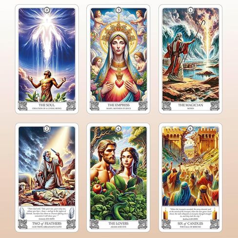 The Deck: A 78-Card Deck & Guidebook. Unique, Based on The Wisdom of The Bible. Premium Quality. High Detail Print. Full Size - 4.75x2.75 (Second Edition) in Saudi Arabia