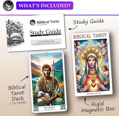 The Deck: A 78-Card Deck & Guidebook. Unique, Based on The Wisdom of The Bible. Premium Quality. High Detail Print. Full Size - 4.75x2.75 (Second Edition) in Saudi Arabia