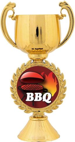 Crown Awards Personalized BBQ Trophy, 7.25" Gold Cup BBQ Cooking Trophies with Free Custom Engraving Prime in Saudi Arabia