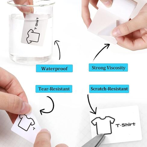 Phomemo M110 Labels 1.96'' x 1.18''(50 * 30mm), Compatible with Phomemo M110/M120/M220/M200 Label Printer, Multi-Purpose Label Tape Self-Adhesive Thermal Paper, Black on White,230 Labels/Roll in Kuwait