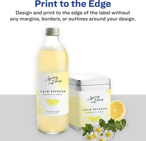 Avery Durable Waterproof Rectangle Labels with Sure Feed, 4" x 5", 100 Oil and Tear-Resistant Waterproof Labels, Print-to-The-Edge, Laser/Pigment-Based Inkjet Printable Labels in Saudi Arabia