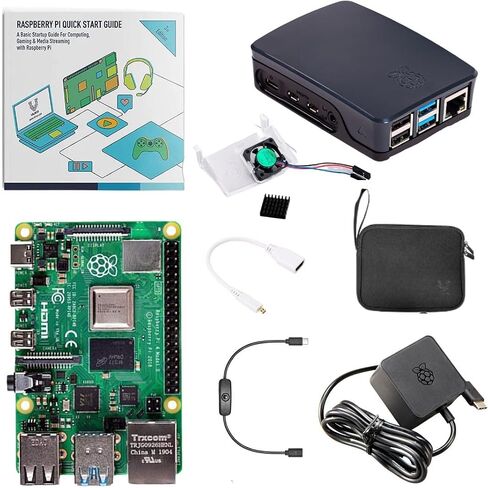 Vilros Basic Starter Kit for Raspberry Pi 4 Model B with Official Raspberry Pi Accessories-Includes: Raspberry Pi 4 Board, Official Raspberry Pi Case, Case Fan, Power Supply and More (2GB, Red/White) in Saudi Arabia