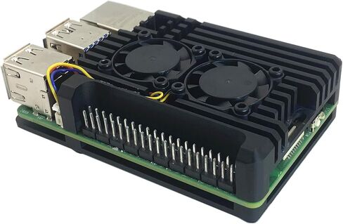 حافظة مدرعة من سبائك الألومنيوم Raspberry Pi 5، مبرد غرفة التبريد Pi 5، حافظة تبريد سلبية لجهاز Raspberry Pi 5 4GB/8GB (مع مروحة مزدوجة) in Kuwait