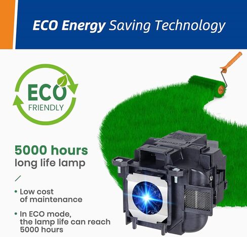 ELP-LP88 / V13H010L88 مصباح متوافق مع السكن لأجهزة العرض EPSON PowerLite 955WH 965H 97H 98H 99WH S27 W29 X27 (ELP88) in Kuwait