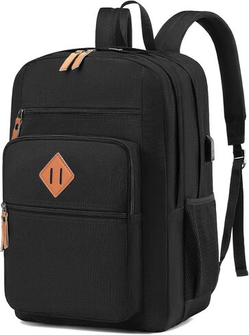 YGR Classic Carry-on Travel Backpack for Men and Women, Anti Theft Laptop Backpack with USB Charging Port for Work, Large Computer Backpack for College, Water Resistant, Outdoor Sports, Work, Black in Saudi Arabia