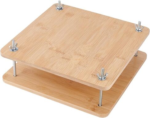AHANDMAKER Wooden Flower Press, 9.84x9.84 Inch Square Bookbinding Press Book Press Machine, Flat Paper Press Machine Book Press Bookbinding for Flower Press Handmade DIY Bookbinding Supplies, Moccasin in Saudi Arabia