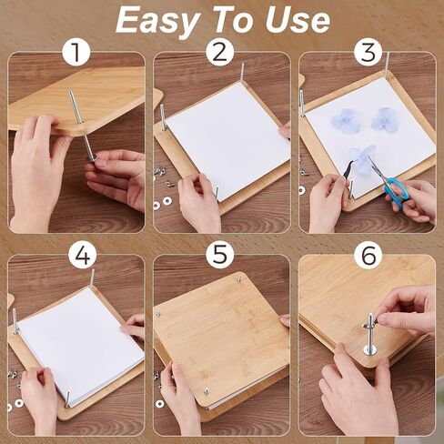 AHANDMAKER Wooden Flower Press, 9.84x9.84 Inch Square Bookbinding Press Book Press Machine, Flat Paper Press Machine Book Press Bookbinding for Flower Press Handmade DIY Bookbinding Supplies, Moccasin in Saudi Arabia