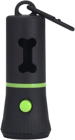 Flashlight & Waste bags Includes 15 waste bags with safety lights for walkers refillable pet waste dispenser for dog walks perfect for runs practical and light in Saudi Arabia