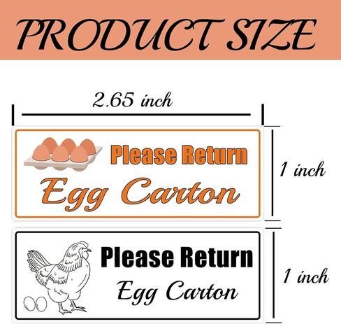 Please Return Egg Carton Tag Stickers 1 x 2.625 Inch - Farm Fresh Chicken Eggs Carton Labels Egg Stickers Self Adhesive Egg Packaging Stickers Chicken Egg Cartons Stickers 500 Pcs in Kuwait