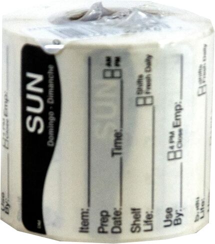 DayMark Safety Systems DissolveMark IT112213 "Sun" Day of The Week Label, 2" x 2" (Roll of 250) in Saudi Arabia