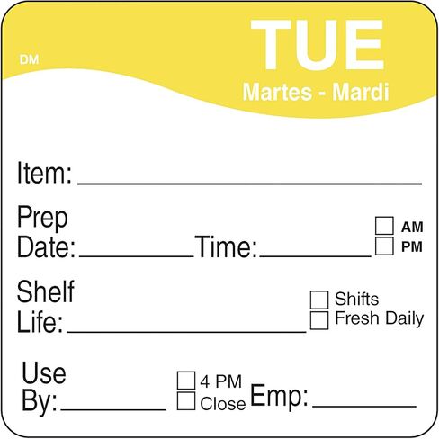 DayMark Safety Systems DissolveMark IT112213 "Sun" Day of The Week Label, 2" x 2" (Roll of 250) in Saudi Arabia
