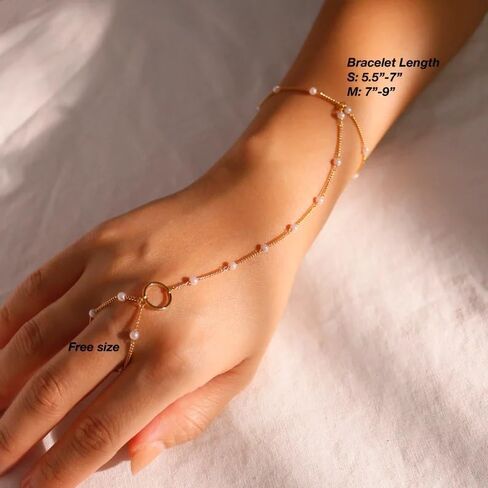 Long tiantian Ring Bracelet Hand Chain Bracelet Butterfly Finger Ring for Women Girls Rhinestone Hand Chain Ring Bracelets for Women Trendy Stuff in Saudi Arabia