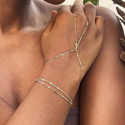 Long tiantian Ring Bracelet Hand Chain Bracelet Butterfly Finger Ring for Women Girls Rhinestone Hand Chain Ring Bracelets for Women Trendy Stuff in Saudi Arabia