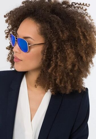 Michael Kors MK5004 Chelsea Aviator Sunglasses Rose Gold w/Blue Mirror (1003/25) MK 5004 100325 59mm Authentic BUNDLE with Designer iWear Eyewear Care Kit in Saudi Arabia
