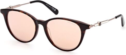 نظارة شمسية Moncler ML 0226 -F 56U لامعة ثنائية الطبقات بلون هافانا داكن ونحاسي، Rose Bro in Kuwait