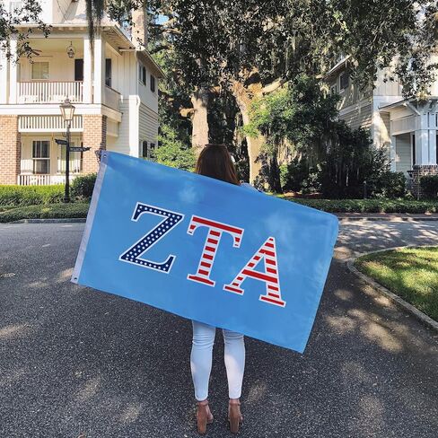 Desert Cactus Zeta Tau Alpha Flag ZTA Zeta USA Letter Sorority Greek Banner Large 3x5 feet Sign Décor in Saudi Arabia