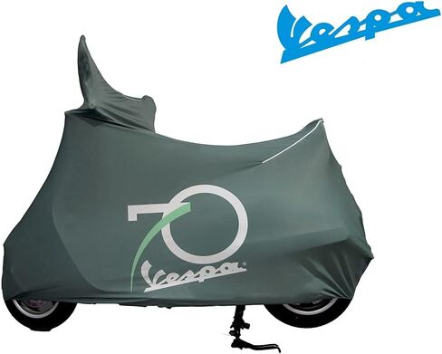 غطاء داخلي للذكرى السبعين من OEM لـ VESPA Primavera 50 & 150 مادة قماش ناعمة لحماية السكوتر الخاص بك من الغبار والأوساخ والخدوش | يبقيه لطيفًا ونظيفًا أثناء عدم الاستخدام 606458M in Kuwait