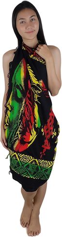 Iyara of Bob Rasta Marley Beachwear Cover up Swimsuit Women Pareo Sarong in Saudi Arabia