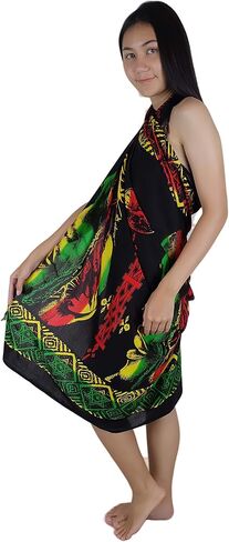 Iyara of Bob Rasta Marley Beachwear Cover up Swimsuit Women Pareo Sarong in Saudi Arabia