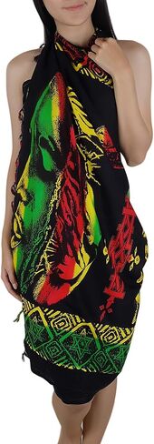 Iyara of Bob Rasta Marley Beachwear Cover up Swimsuit Women Pareo Sarong in Saudi Arabia