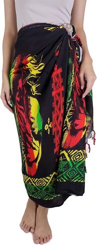 Iyara of Bob Rasta Marley Beachwear Cover up Swimsuit Women Pareo Sarong in Saudi Arabia