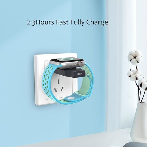 i.VALUX Charger for Apple Watch Portable Magnetic Charging, Retractable Travel iwatch Charger, No Cable Fast Wireless USB Charger with USB-A and USB-C for Apple Watch Series 9 8 7 6 5 4 3 2 SE Ultra in Saudi Arabia