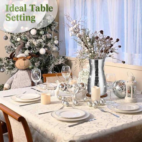 فسيفساء الزجاج ديسكو الكرة زهرة زهرية 8 بوصة معكوسة زهرية فضية بريق زهرية للمنزل طاولة الزفاف مكتب غرفة المعيشة المطبخ الديكور هدية تشكيلة زهور in Kuwait